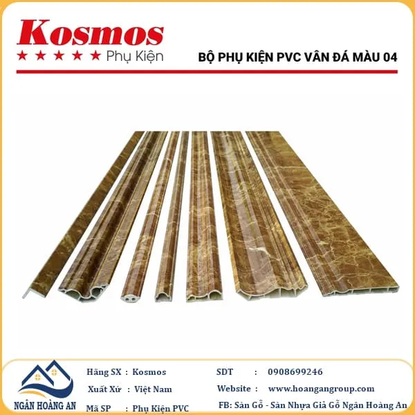 Phào Góc PVC Vân Đá Kosmos